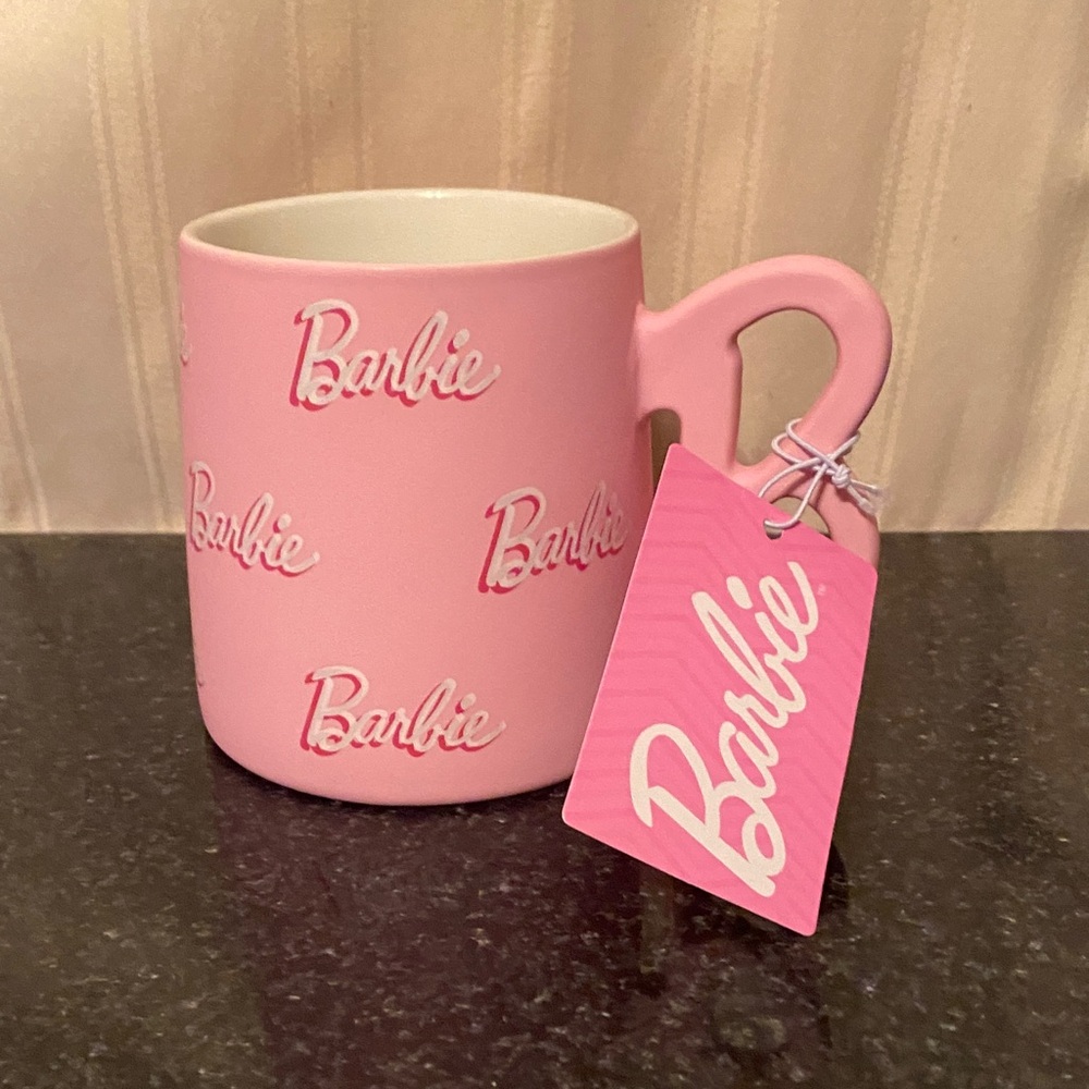 New! Large Pink Barbie Mug